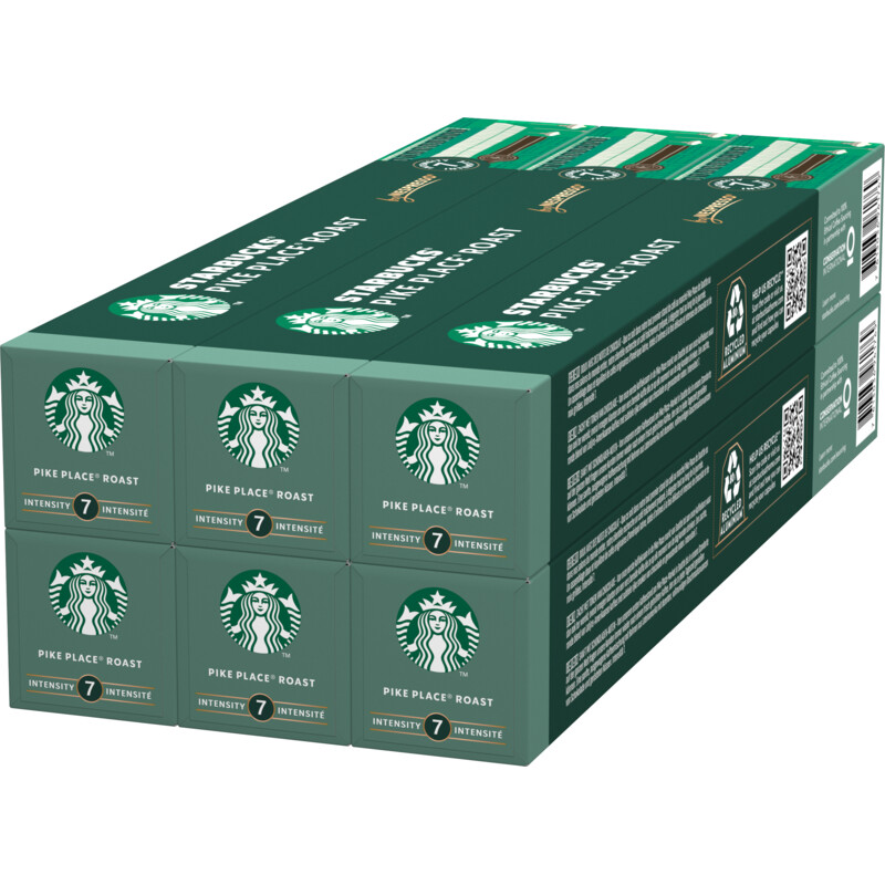 Een afbeelding van Starbucks Nespresso Pike Place Roast 6-pack