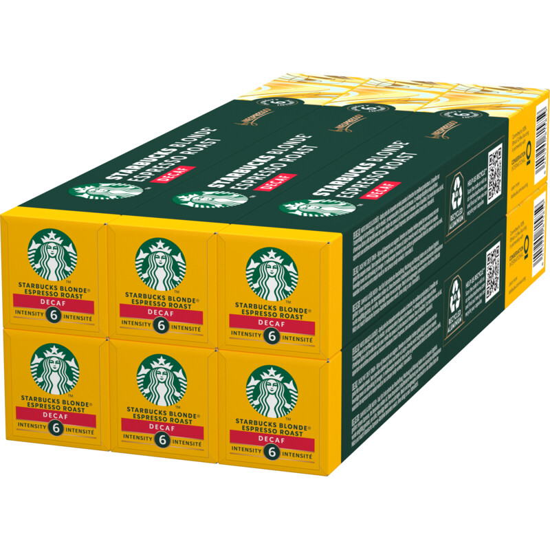 Een afbeelding van Starbucks Nespresso Blonde Espr rst Decaf 6-pack