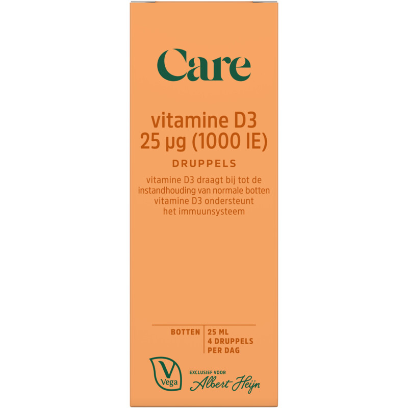Een afbeelding van Care Vitamine D3 25µg druppels
