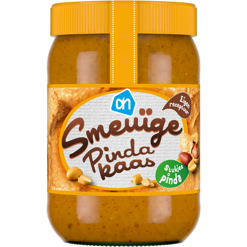 Een afbeelding van AH Smeuïge pindakaas stukjes noot