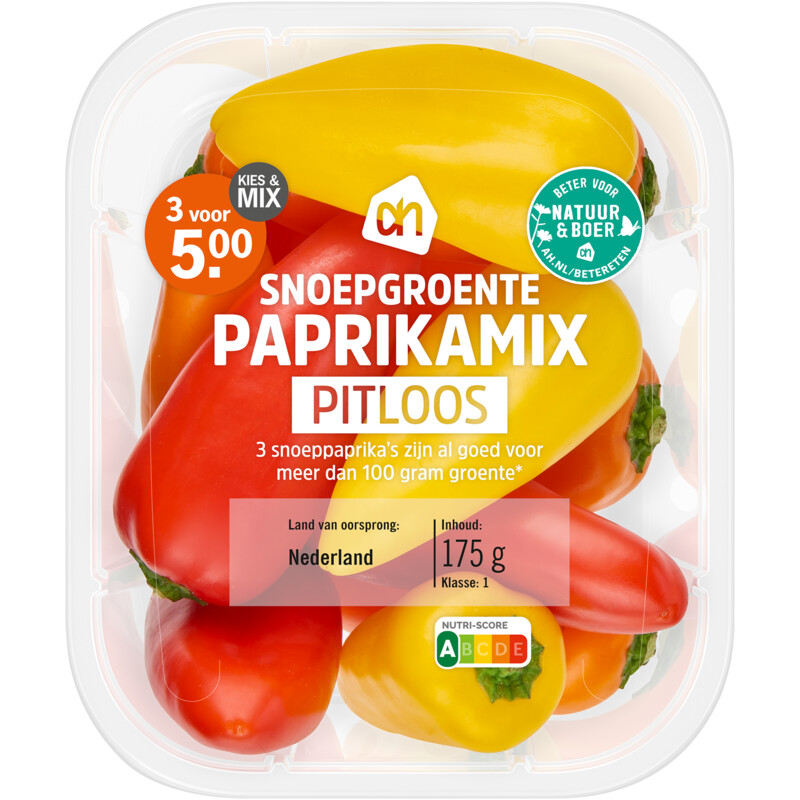 Een afbeelding van AH Snoepgroente pitloze paprikamix