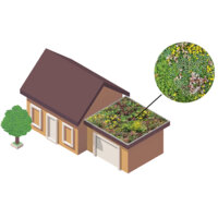 Een afbeelding van de Dakvergroeners Groendak lichtgewichtsysteem 9m2