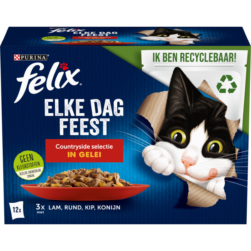 Een afbeelding van Felix Elke dag feest countryside gelei