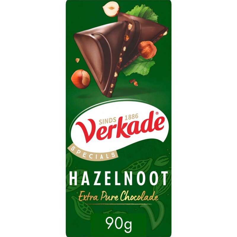 Een afbeelding van Verkade Specials hazelnoot extra pure chocolade