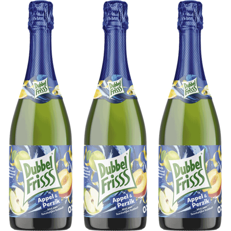 Een afbeelding van DubbelFrisss Bubbelfrisss 0% champagne 3-pack