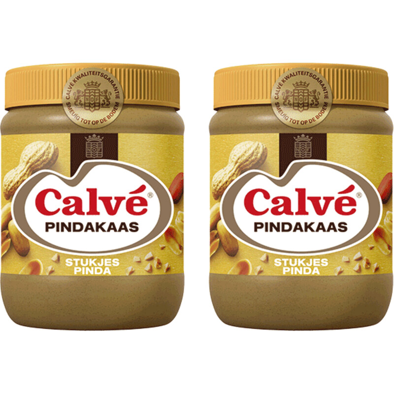Een afbeelding van Calvé Pindakaas stukjes pinda 2-pack
