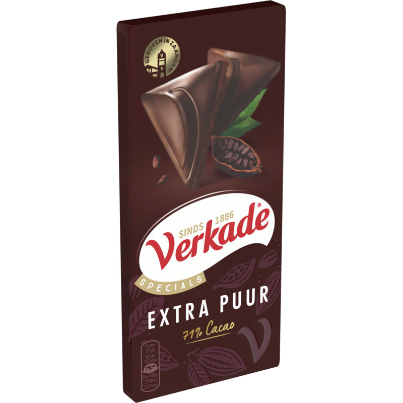 Een afbeelding van Verkade Specials extra puur 71% cacao