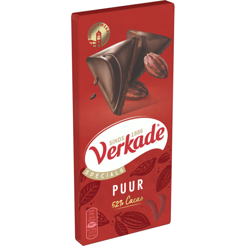 Een afbeelding van Verkade Specials puur 52% cacao