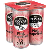 Royal Club Pink grapefruit 0% suiker 4-pack
