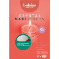 Een afbeelding van Bolsius Maxi waxinelichtje clear cup 8 branduren