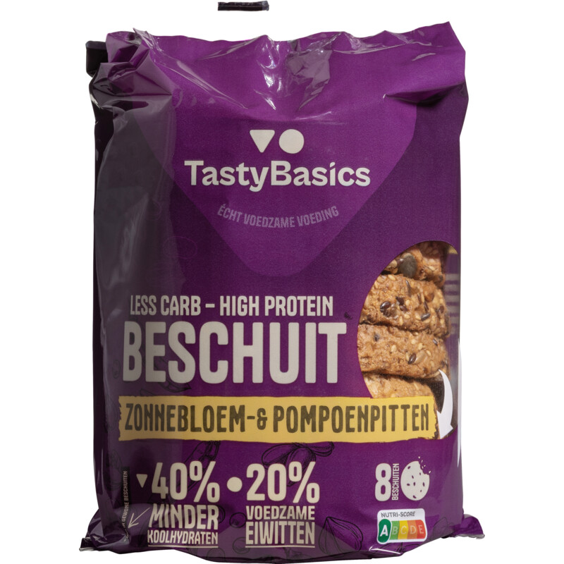 Een afbeelding van TastyBasics Beschuit zonnebloem- en pompoenpitten