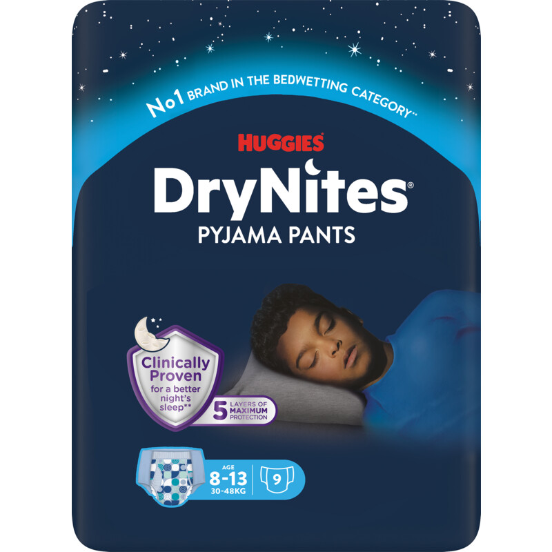 Een afbeelding van Huggies DryNites luierbroekjes jongen 8-13 jaar