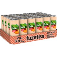 Een afbeelding van Fuze Tea Black tea peach hibiscus 24-pack
