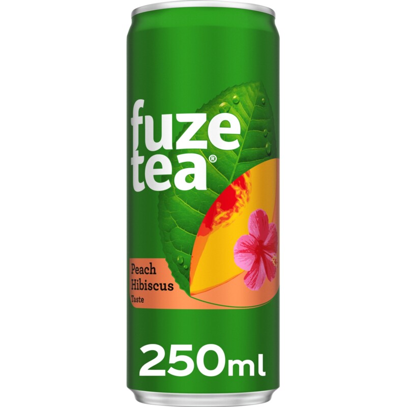 Een afbeelding van Fuze Tea Black ice tea peach hibiscus