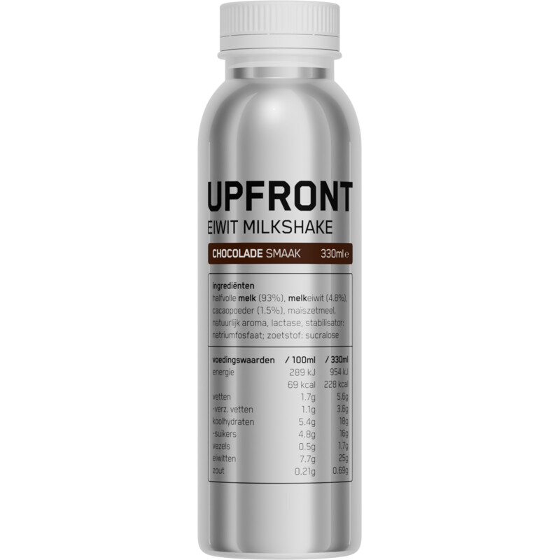 Een afbeelding van Upfront Eiwit milkshake chocolade smaak
