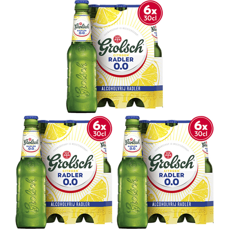 Een afbeelding van Grolsch Radler 0.0 bier 3-pack