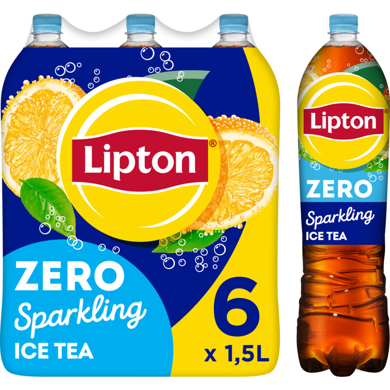 Een afbeelding van Lipton Ice tea sparkling zero 6petfl BEL