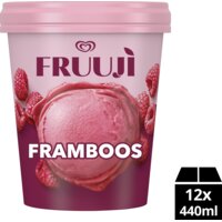 Een afbeelding van Ola Fruuji fruit sorbetijs framboos