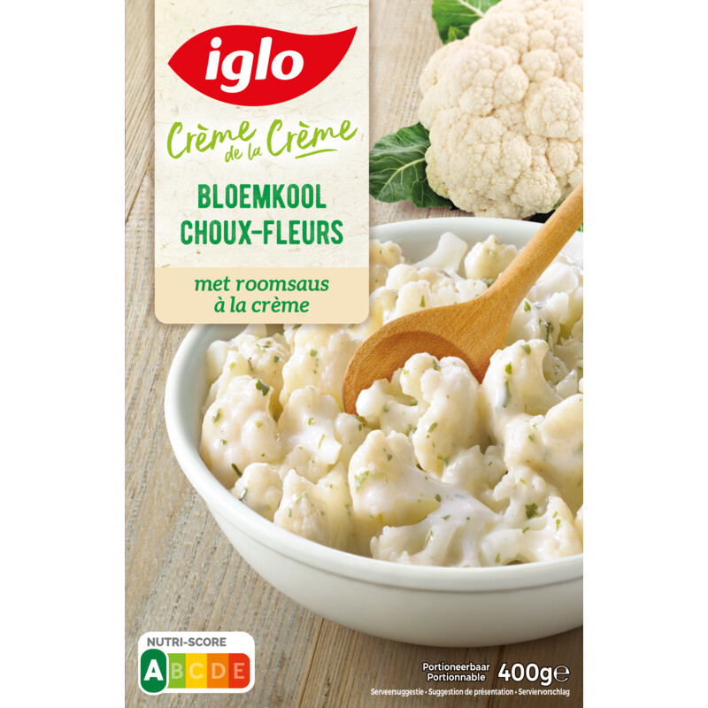 Een afbeelding van Iglo Bloemkool met roomsaus à la crème bel