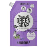 Een afbeelding van Marcel's Green Soap Handzeep lavender & rosemary navulling