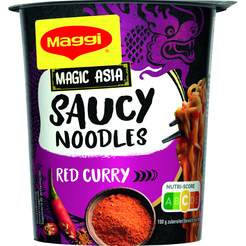 Een afbeelding van Maggi Saucy noodles red curry