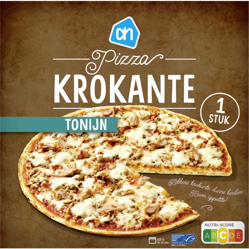 Een afbeelding van AH Pizza krokante tonijn