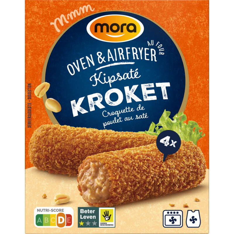 Een afbeelding van Mora Oven & airfryer kipsaté kroketten