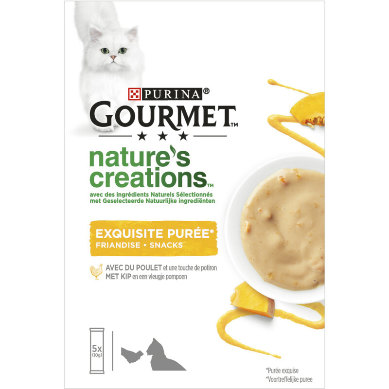 Een afbeelding van Gourmet Nature's creations puree kip & pompoen
