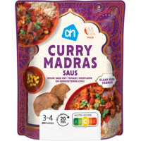 Een afbeelding van AH Curry madras saus