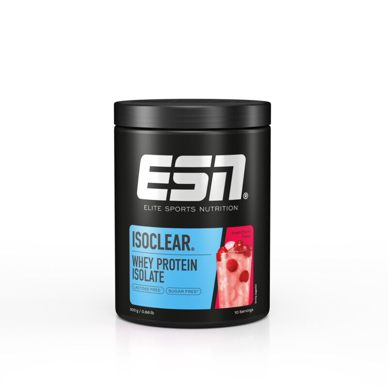 Een afbeelding van ESN Isoclear whey protein fresh cherry