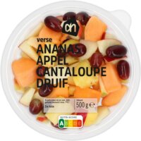 Een afbeelding van AH Ananas, appel, cantaloupe, druif