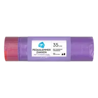 AH Pedaalemmerzakken trekband lavendel 35l