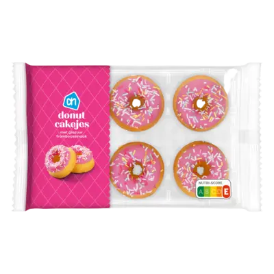 pdp-image-AH Donut cakejes met glazuur framboossmaak