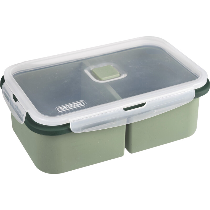 Een afbeelding van Bourgini Siliconenbewaarbakje 2 compartiment