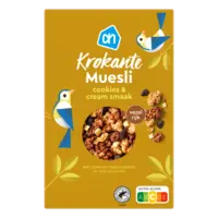 AH Krokante muesli cookies & cream smaak