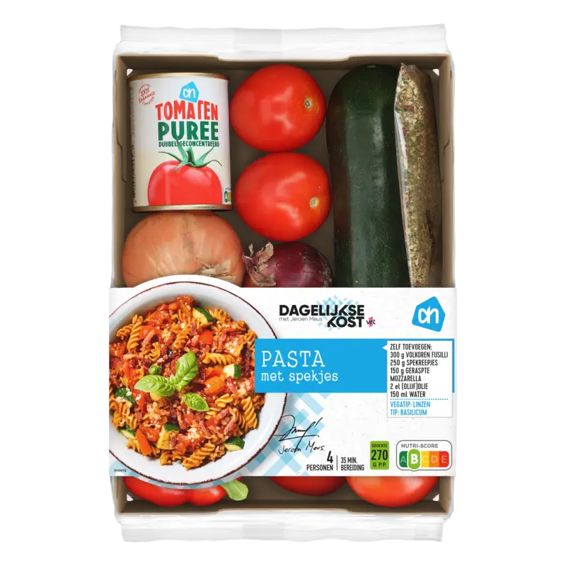 AH Pasta met spekjes verspakket bel