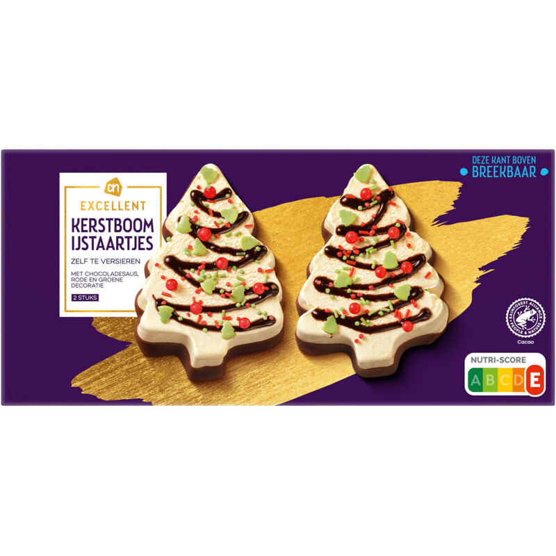 Een afbeelding van AH Excellent Kerstboom ijstaartjes
