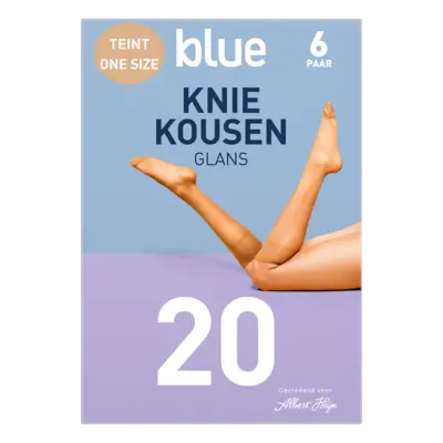 pdp-image-Blue Kniekousen glans teint 20 denier 1 maat