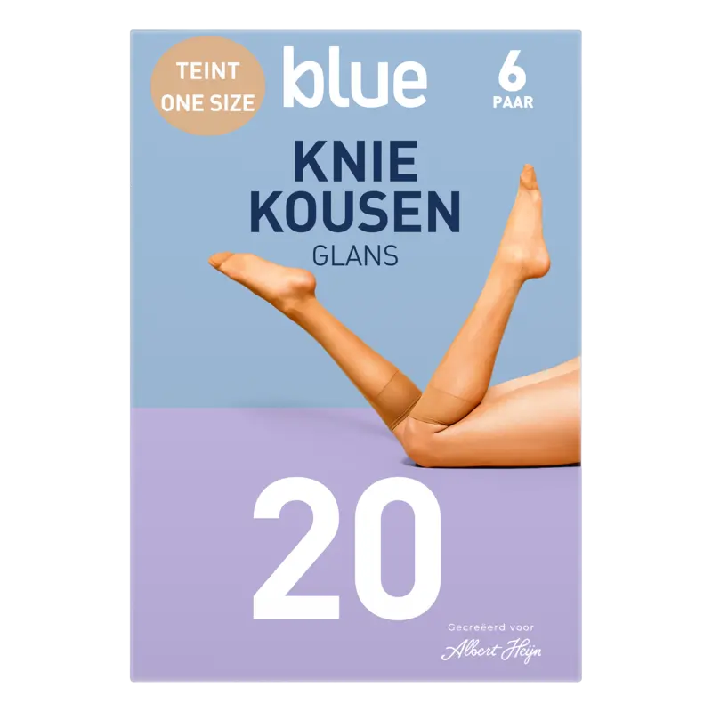 Kniekousen glans teint 20 denier 1 maat