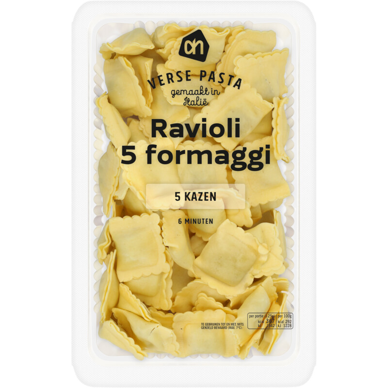Een afbeelding van AH Verse ravioli 5 formaggio