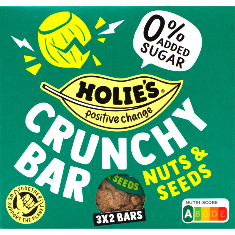 Een afbeelding van Holie's Crunchy bar nuts & seeds