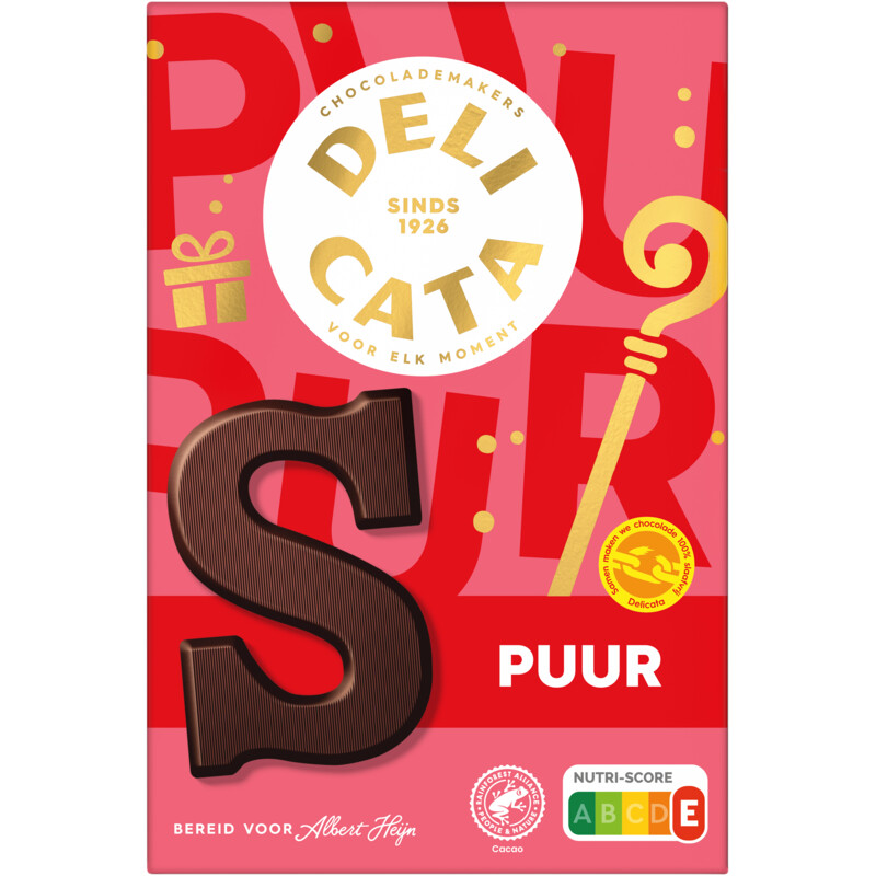 Een afbeelding van Delicata Chocoladeletter puur