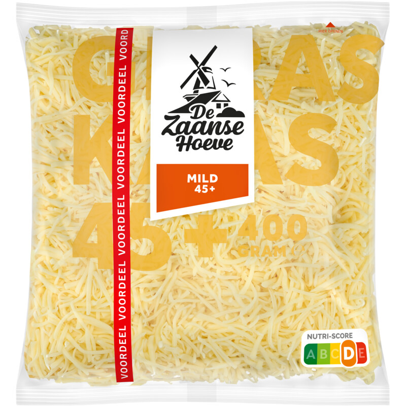 Een afbeelding van De Zaanse Hoeve Mild 45+ geraspt voordeel