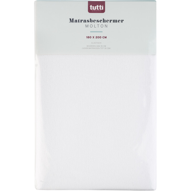Een afbeelding van Tutti home Molton wit 180x200x35cm