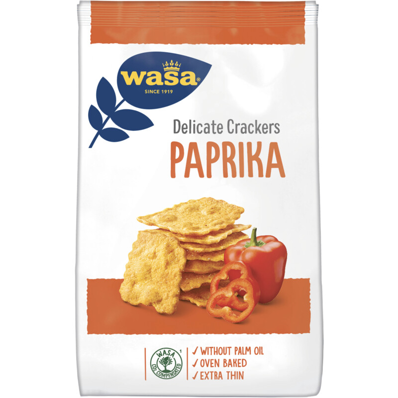 Een afbeelding van Wasa Delicate crackers paprika