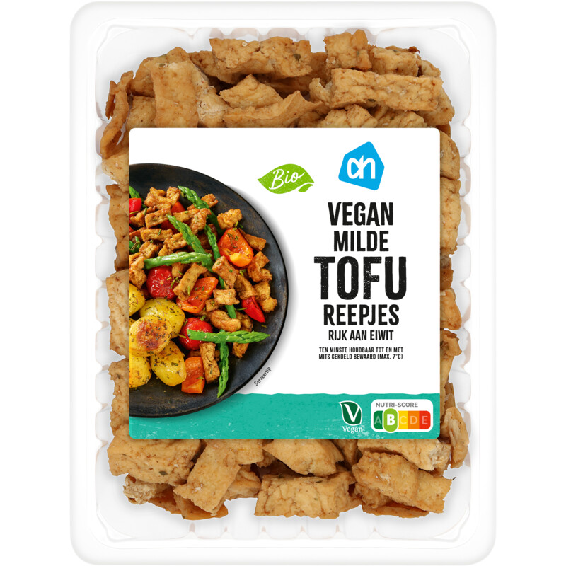Een afbeelding van AH Biologisch Vegan milde tofu reepjes