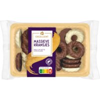 Een afbeelding van AH Excellent Massieve kransjes melk witte chocolade