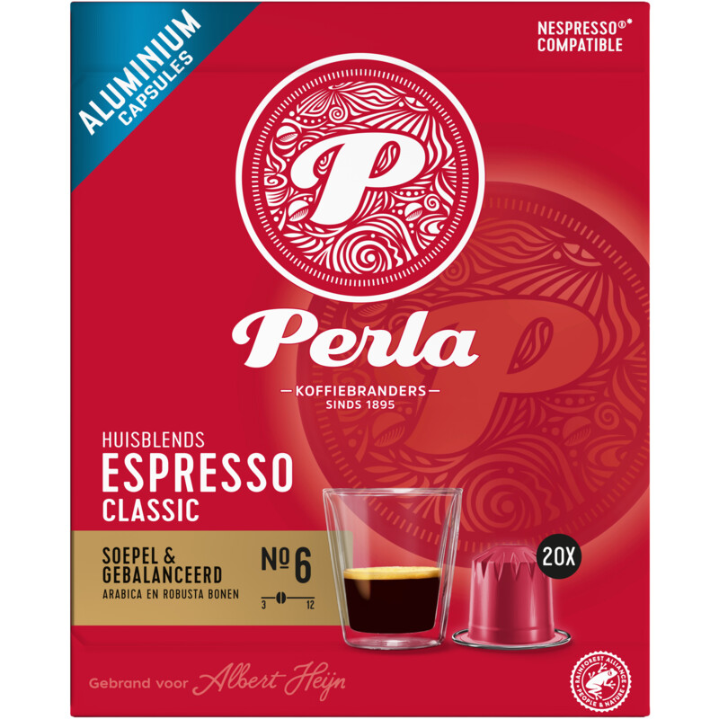 Een afbeelding van Perla Huisblends Espresso classic capsules