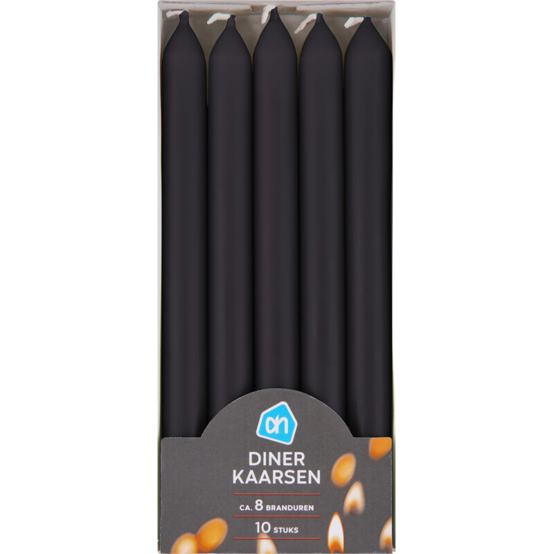 Een afbeelding van AH Dinerkaars zwart 8 uur zwart