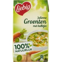 Een afbeelding van Liebig Julienne groentensoep met balletjes bel
